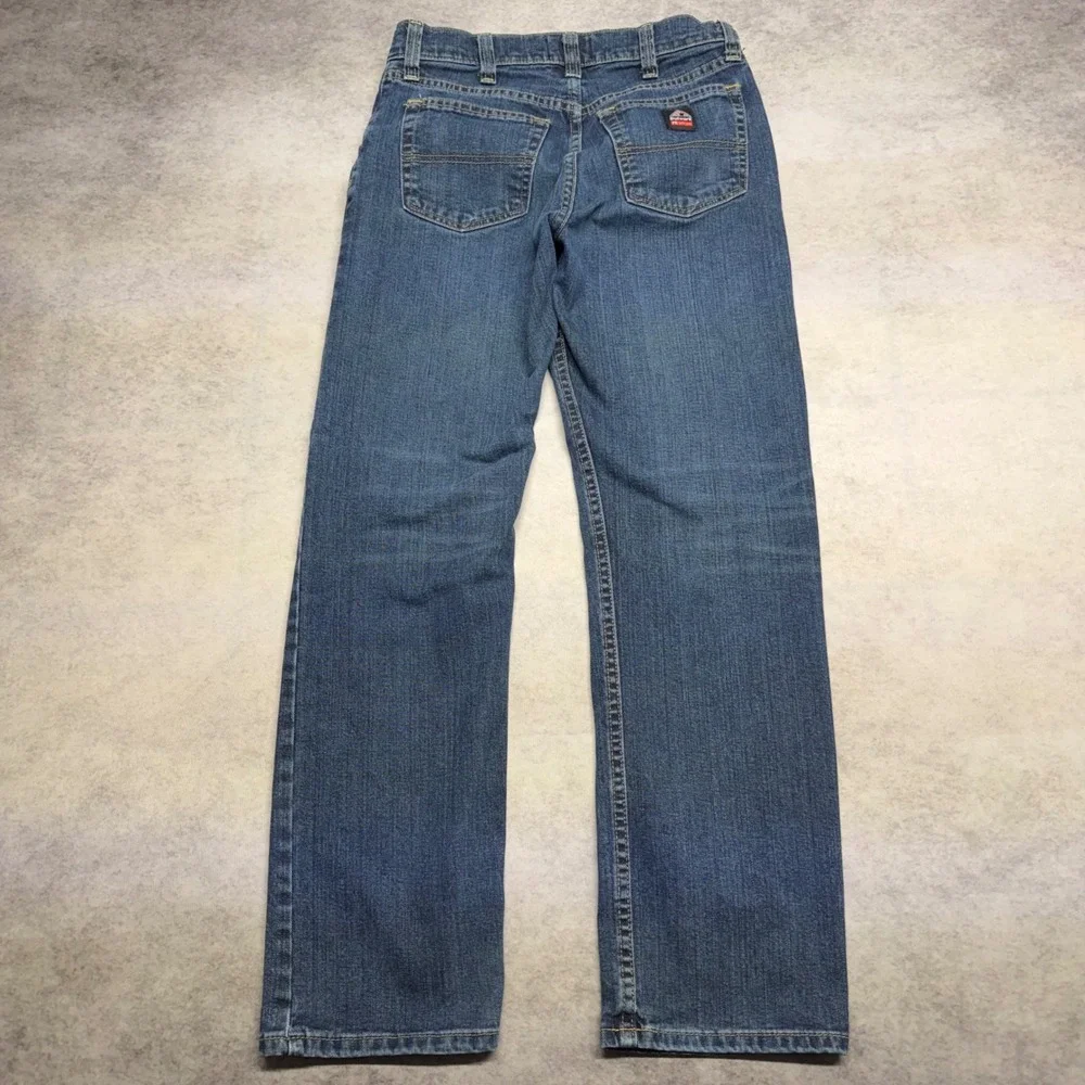 Bulwark FR Flame Resistant Straight Leg Men Size 30x30 Blue CAT 2 Workwear Jeans